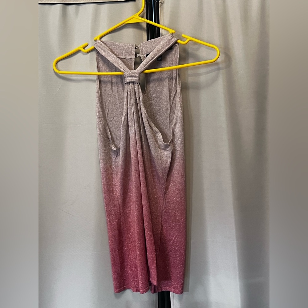 White House Black Market Shimmering Silver Dress